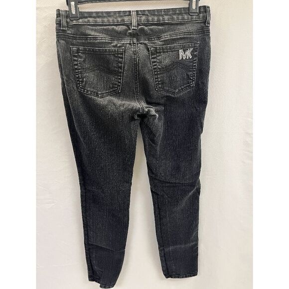 Michael Kors Womens Straight Leg Relaxed Fit Jeans Black - Picture 2 of 8